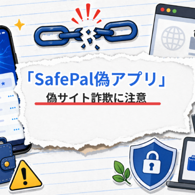 SafePal偽アプリと偽サイト詐欺への注意を示すアイキャッチ