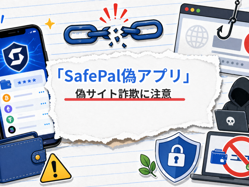 SafePal偽アプリと偽サイト詐欺への注意を示すアイキャッチ