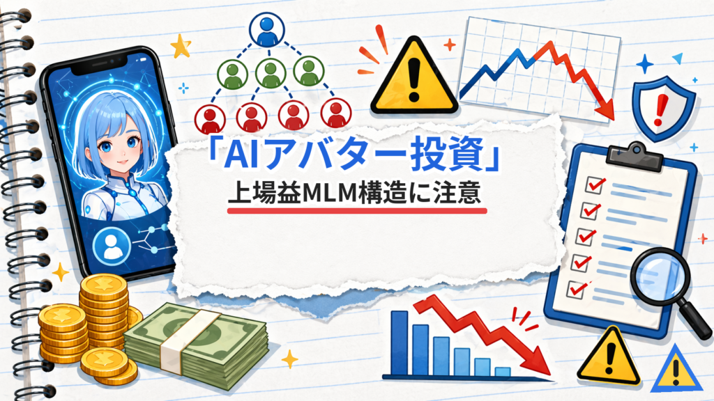 株式会社AIアバターのAIアバター投資のリスクを示すアイキャッチ