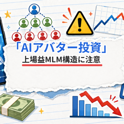 株式会社AIアバターのAIアバター投資のリスクを示すアイキャッチ