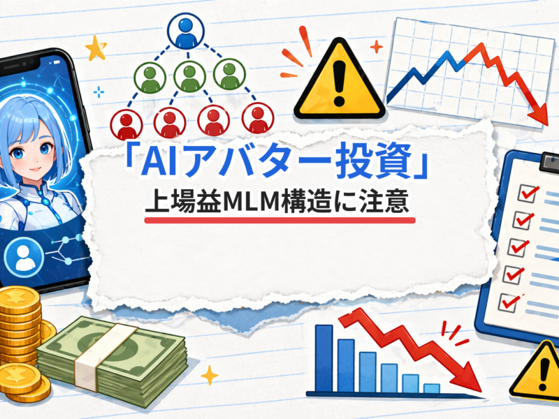 株式会社AIアバターのAIアバター投資のリスクを示すアイキャッチ