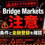 Bridge Markets 注意 出金条件と金融登録を確認