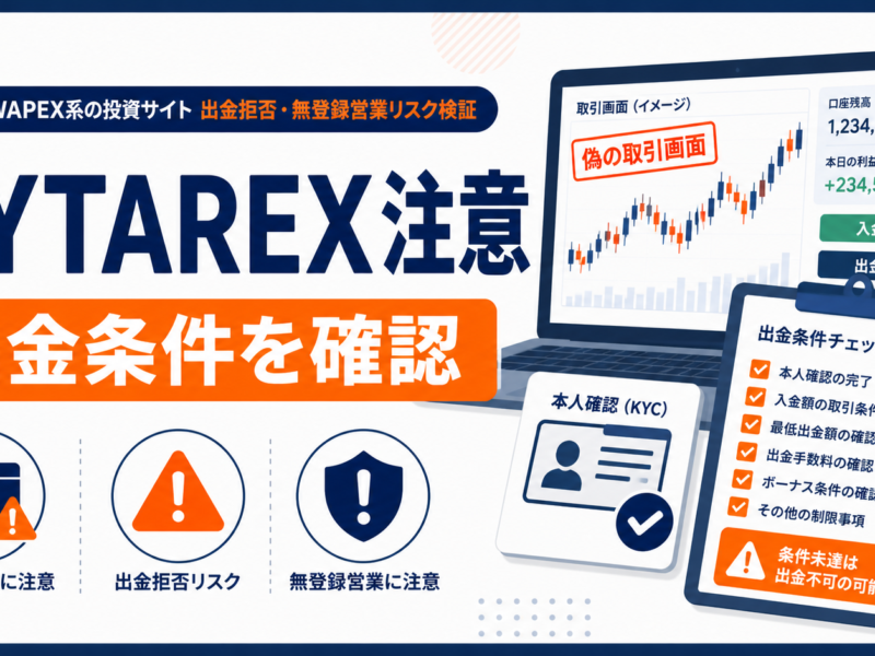 NYTAREX注意 出金条件を確認