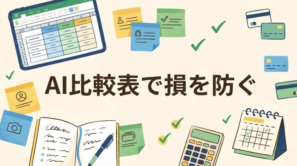 AI比較表で損を防ぐ
