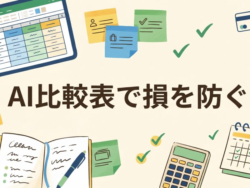 AI比較表で損を防ぐ