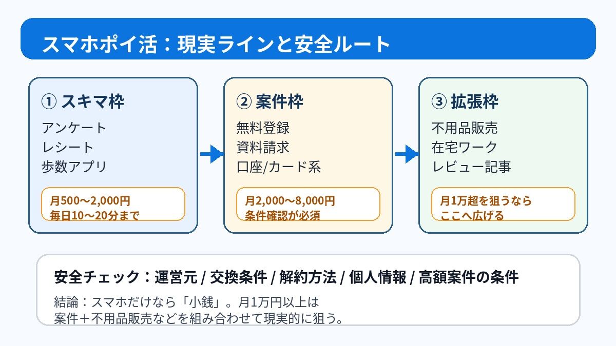 スマホポイ活の現実ラインと安全ルート