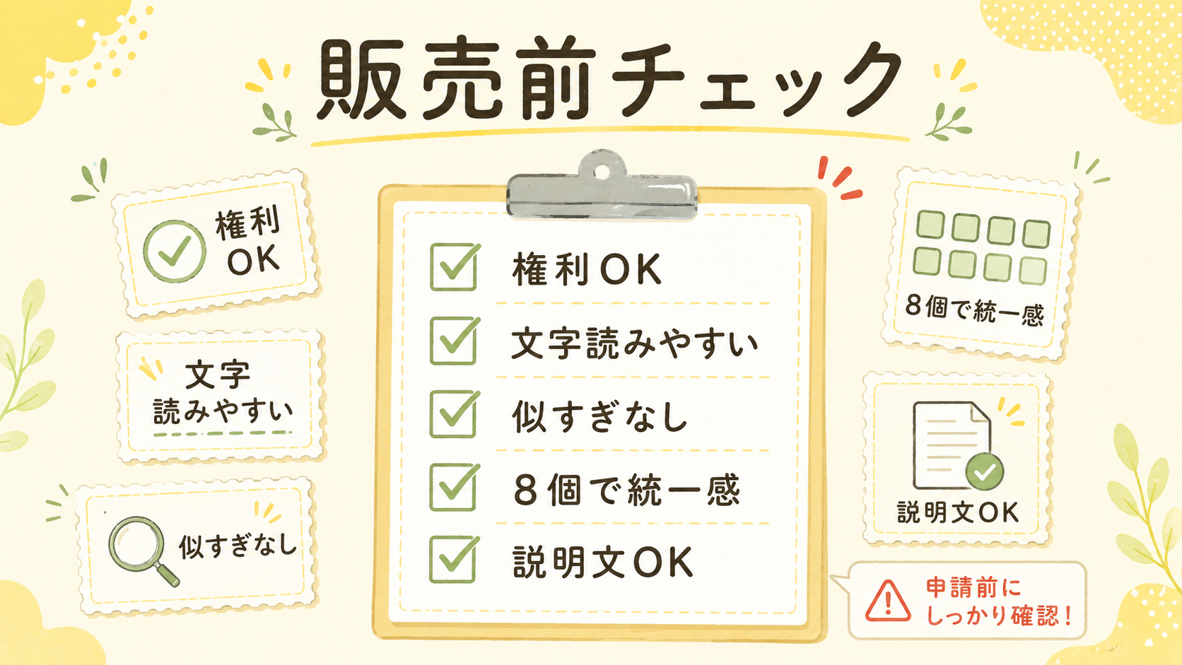 販売前チェックリスト
