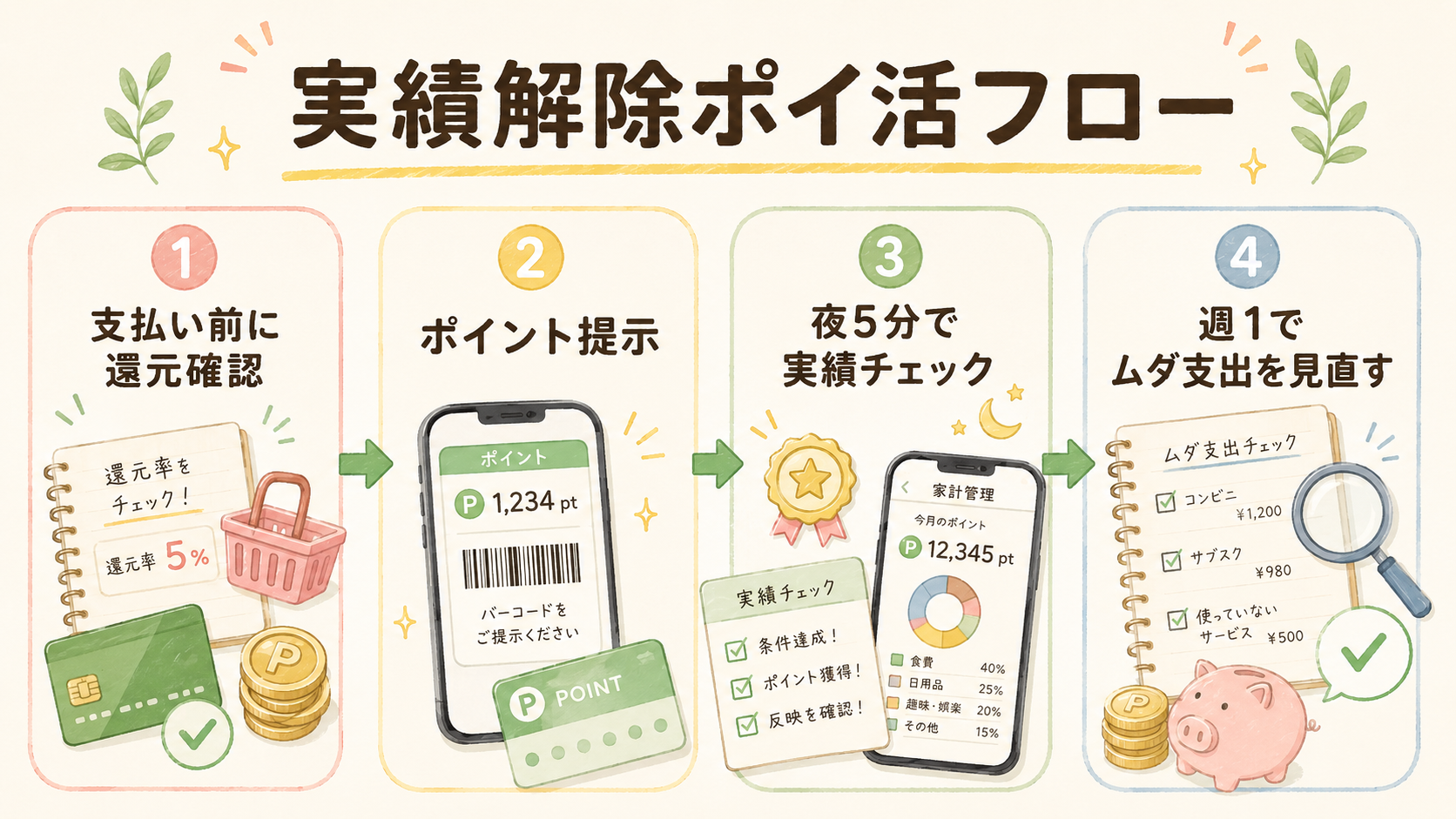 実績解除ポイ活フロー