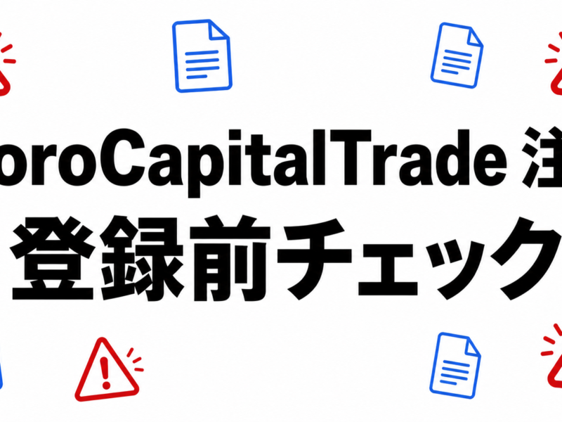 ToroCapitalTrade 注意 登録前チェック
