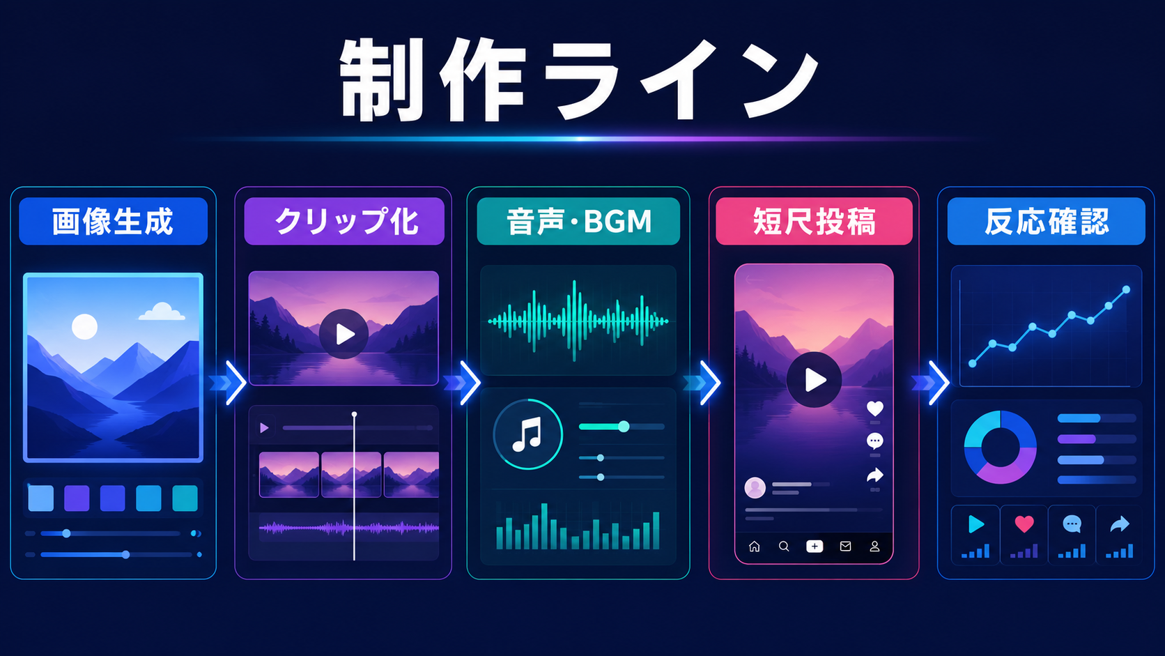 SNS動画投稿の仕組み図解