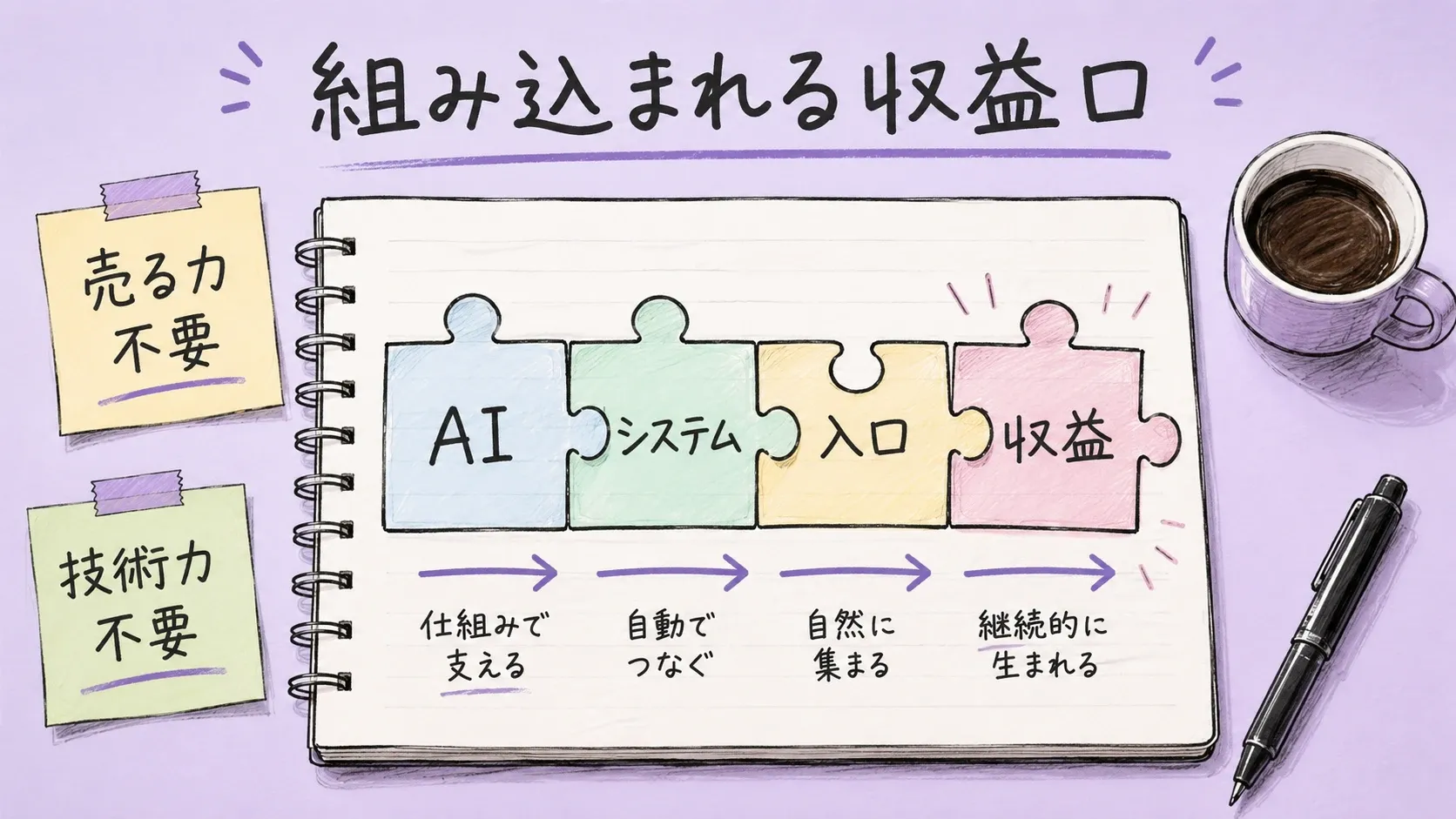 組み込まれるだけの収益口図解