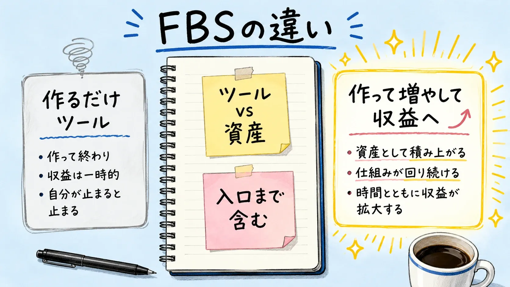FBSの違いを示す図解